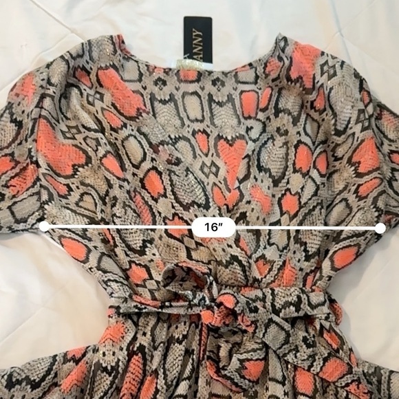 VANNY Animal Print Maxi Dress V-Neck Made in France Size S NWT - Picture 11 of 14